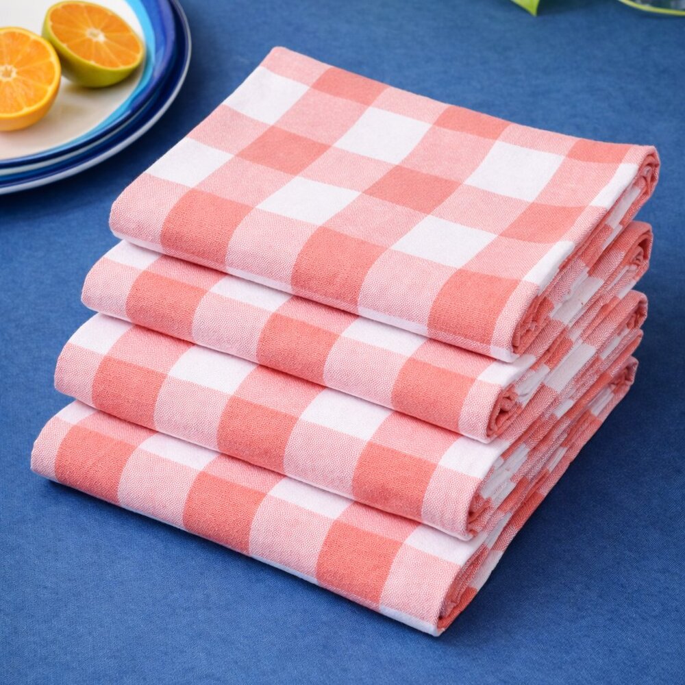 100% Cotton Kitchen Towels Cotton Pack of 4 Pieces, 71 x 71 cm High Absorbent